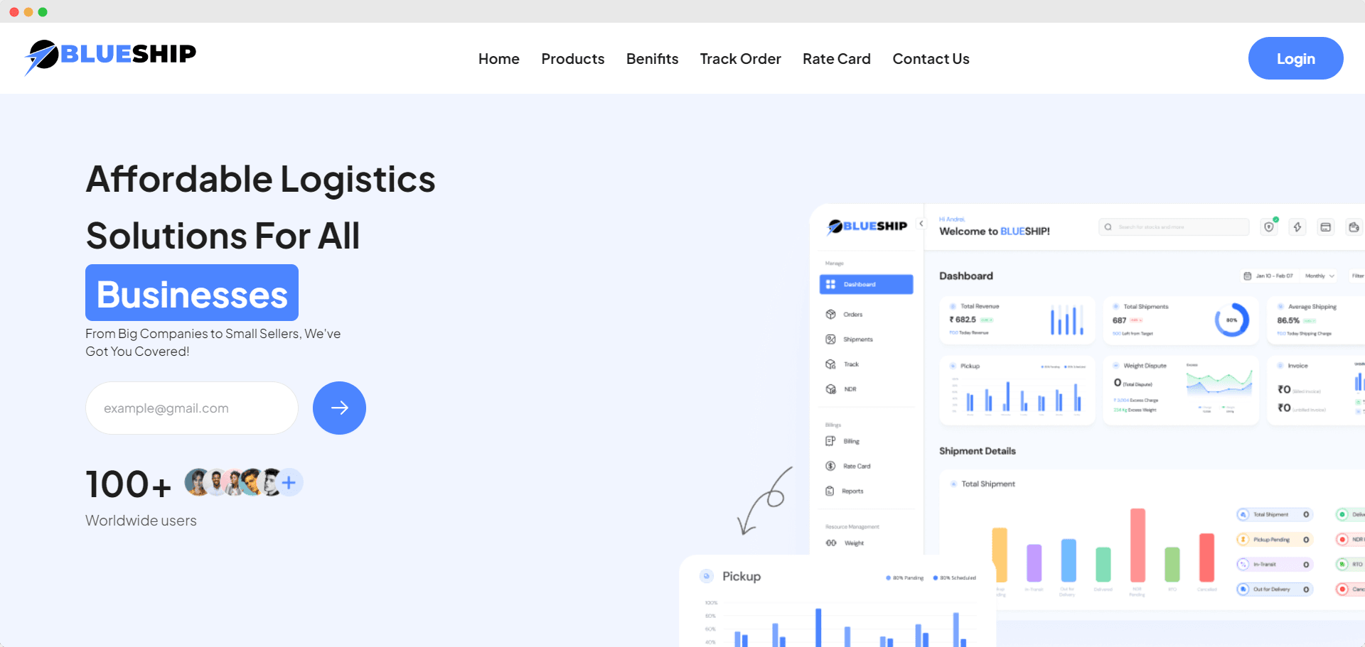 Blueship Platform Mockup